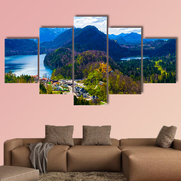 Hohenschwangau Castle, Bavaria, Germany multi panel canvas wall art