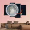 Surrealism Full moon, flying eagle in the sky multi panel canvas wall