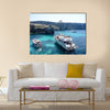 Azure Window, famous stone arch of Gozo island in the sun in summer Malta, Multi Panel Canvas Wall Art