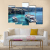 Azure Window, famous stone arch of Gozo island in the sun in summer Malta, Multi Panel Canvas Wall Art