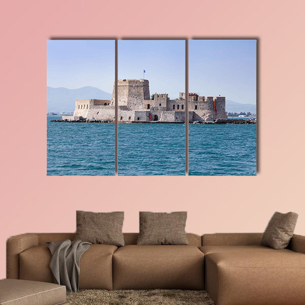 The Bourtzi water fortress of Nafplio, Greece multi panel canvas wall art