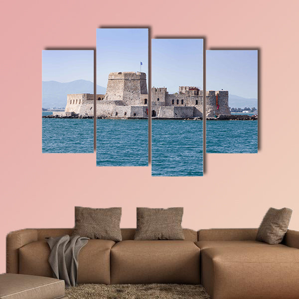 The Bourtzi water fortress of Nafplio, Greece multi panel canvas wall art