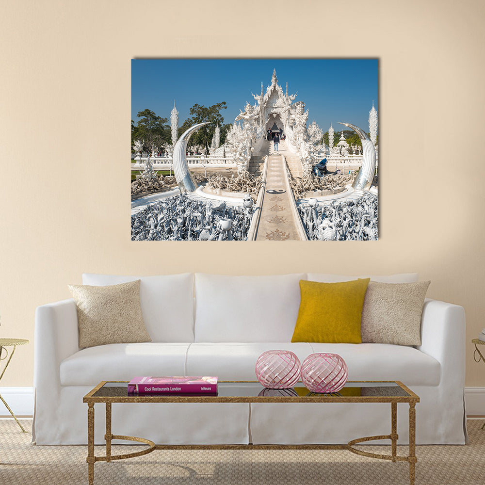 White Temple in Chiang Rai northern Thailand multi panel canvas wall art