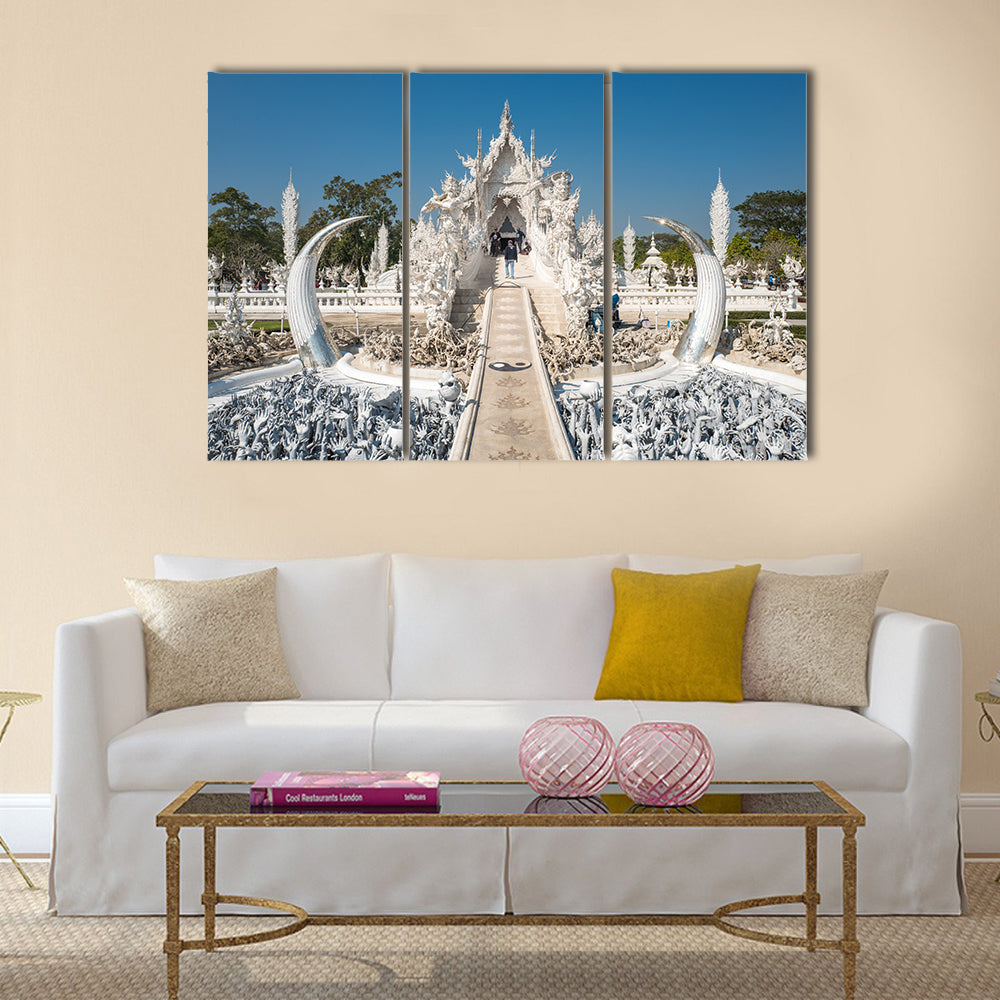 White Temple in Chiang Rai northern Thailand multi panel canvas wall art