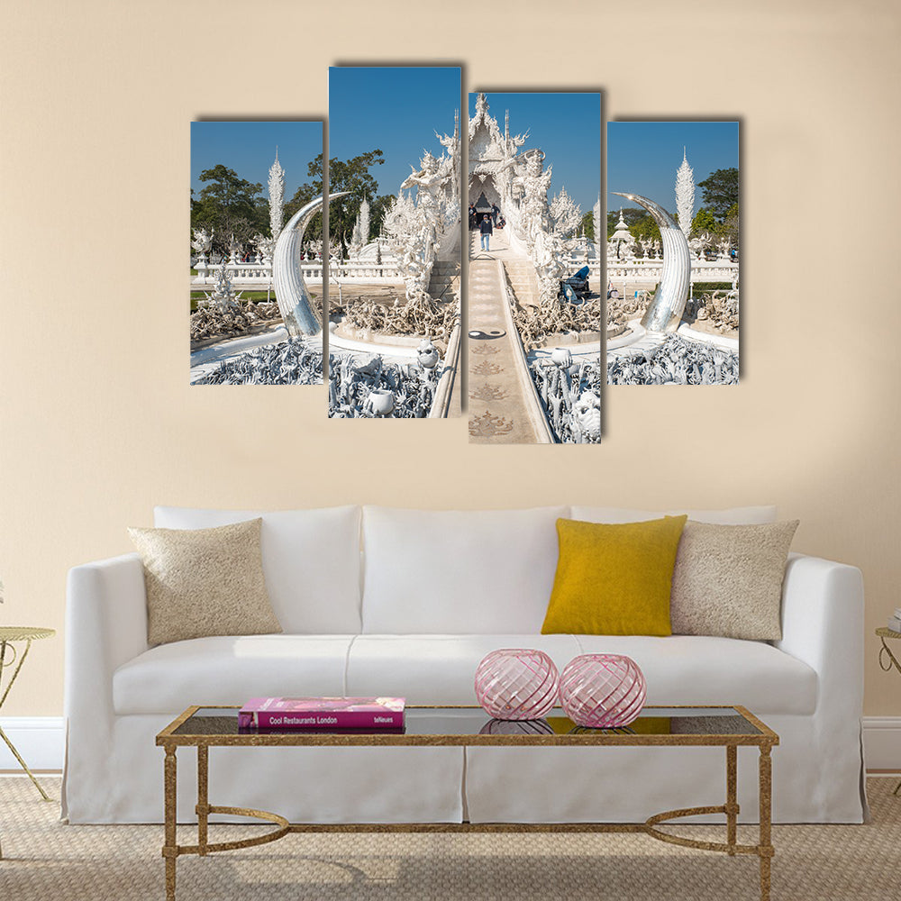 White Temple in Chiang Rai northern Thailand multi panel canvas wall art