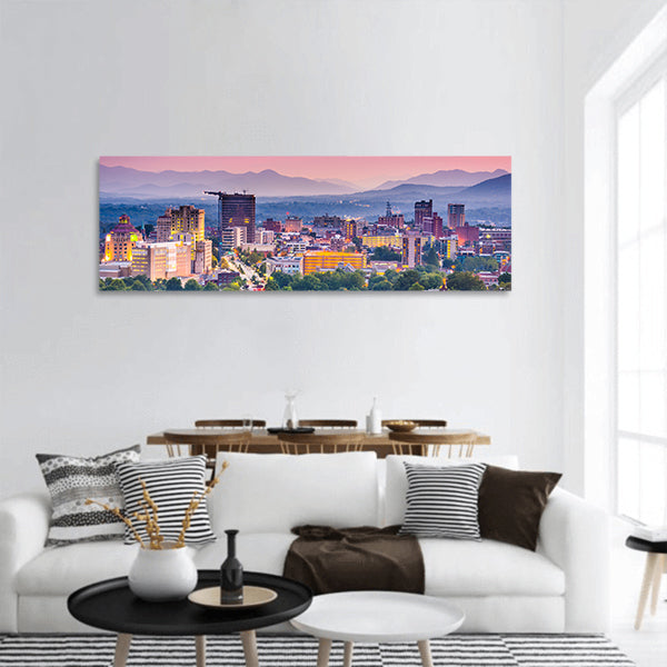 USA at twilight panoramic canvas wall art