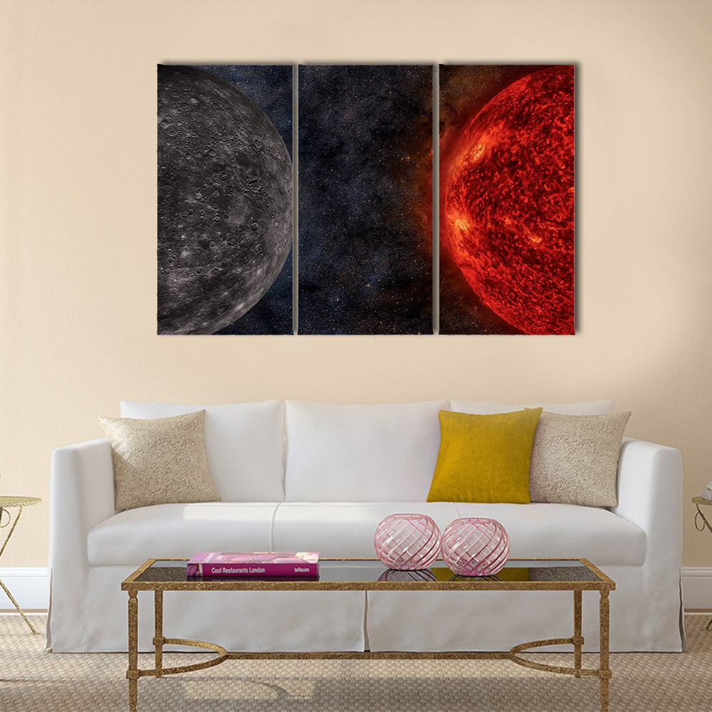 Solar System - Mercury Multi Panel Canvas Wall Art