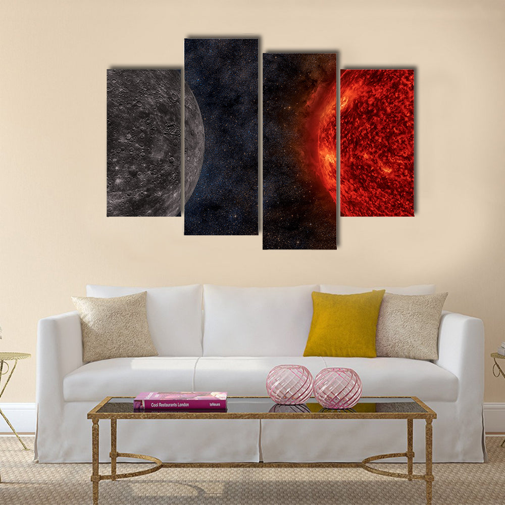 Solar System - Mercury Multi Panel Canvas Wall Art