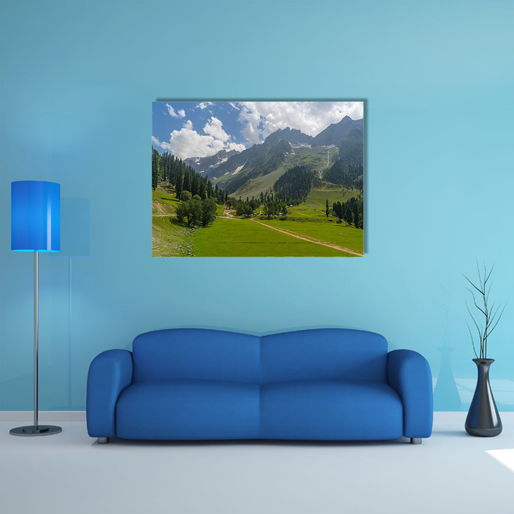 Beautiful landscape of Sonamarg in greeny season, Srinagar, Jammu Kashmir, India, Asia multi panel canvas wall art