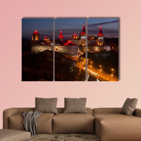Castle in Kamyanet, Podilsky, Ukraine multi panel canvas wall art