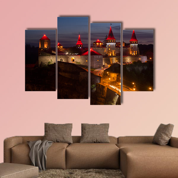 Castle in Kamyanet, Podilsky, Ukraine multi panel canvas wall art
