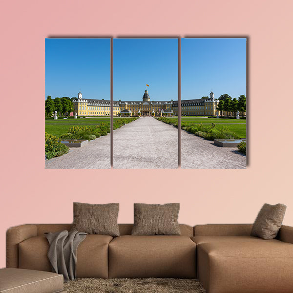 Karlsruhe Palace Center of City Germany Castle Schloss Architecture Park multi panel canvas wall art