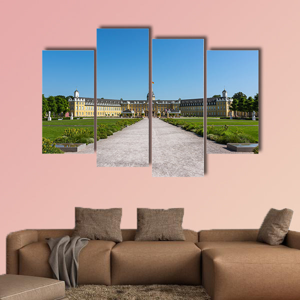 Karlsruhe Palace Center of City Germany Castle Schloss Architecture Park multi panel canvas wall art