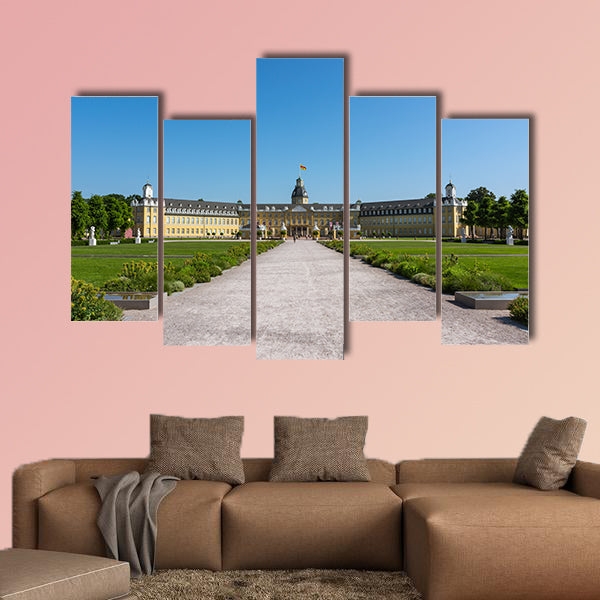 Karlsruhe Palace Center of City Germany Castle Schloss Architecture Park multi panel canvas wall art