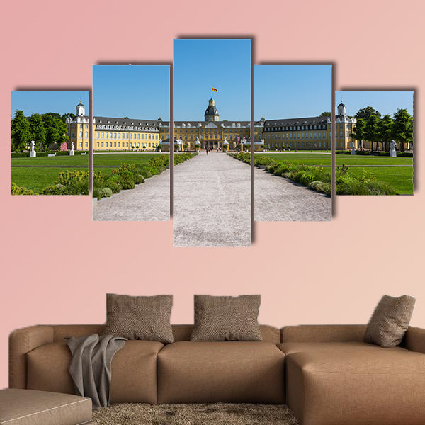 Karlsruhe Palace Center of City Germany Castle Schloss Architecture Park multi panel canvas wall art