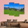 View from the foot of Mt. Stanserhorn in Switzerland multi panel canvas wall art