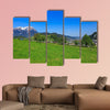 View from the foot of Mt. Stanserhorn in Switzerland multi panel canvas wall art