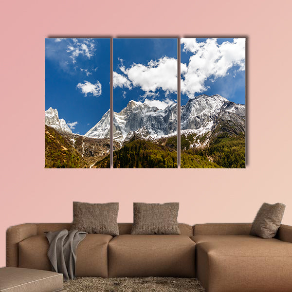 Mount Siguniang - four sister mountains in Sichuan China Multi panel canvas wall art