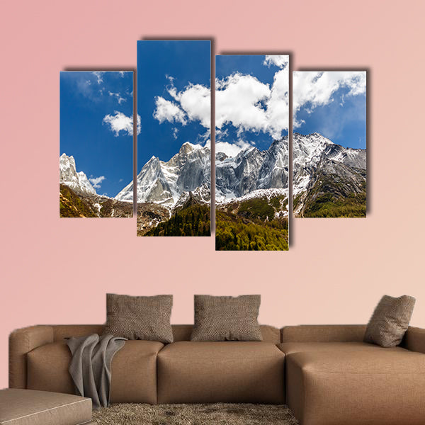 Mount Siguniang - four sister mountains in Sichuan China Multi panel canvas wall art