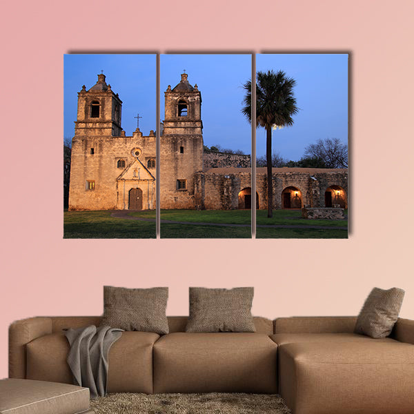 Mission Concepcion, San Antonio Missions National Historical Park, Texas multi panel canvas wall art