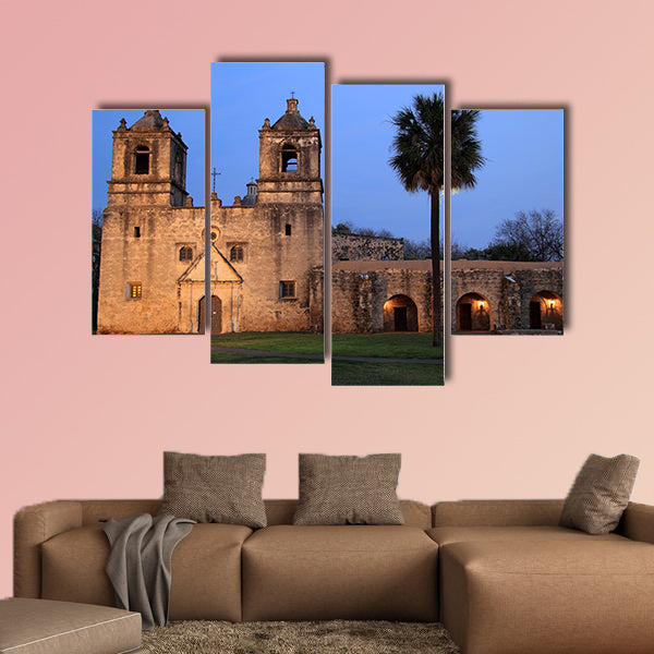 Mission Concepcion, San Antonio Missions National Historical Park, Texas multi panel canvas wall art