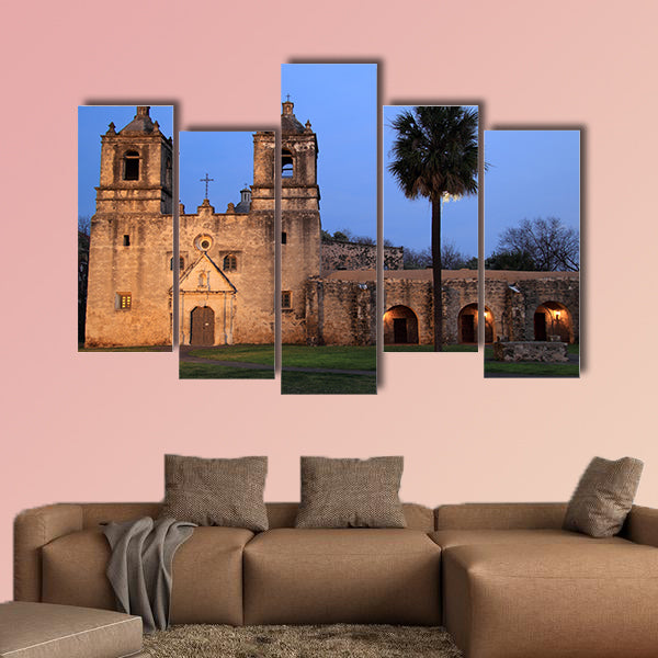 Mission Concepcion, San Antonio Missions National Historical Park, Texas multi panel canvas wall art