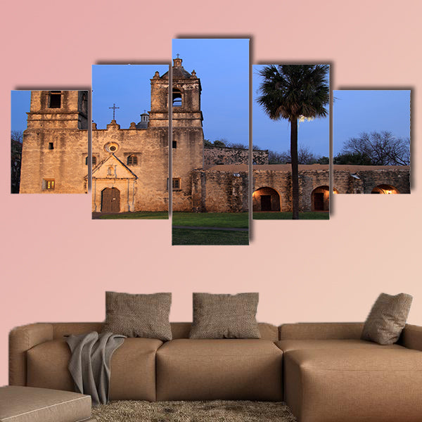 Mission Concepcion, San Antonio Missions National Historical Park, Texas multi panel canvas wall art