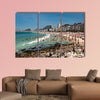 Copacabana Beach Full of People on Hot Summer Day in Rio de Janeiro multi panel canvas wall art