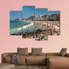 Copacabana Beach Full of People on Hot Summer Day in Rio de Janeiro multi panel canvas wall art