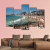 Copacabana Beach Full of People on Hot Summer Day in Rio de Janeiro multi panel canvas wall art