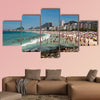 Copacabana Beach Full of People on Hot Summer Day in Rio de Janeiro multi panel canvas wall art