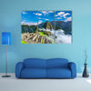 Machu Picchu terraces, Wayna Picchu and surrounding mountains in the background Multi Panel Canvas Wall Art