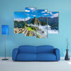 Machu Picchu terraces, Wayna Picchu and surrounding mountains in the background Multi Panel Canvas Wall Art