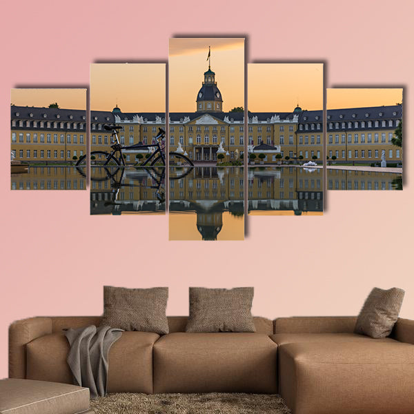 Karlsruhe Palace Center of City Germany Castle Schloss Architecture Park multi panel canvas wall art