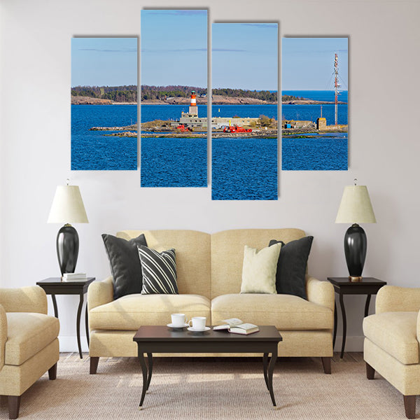 Small island Harmaja (Grahara) in Gulf of Finland Multi panel canvas wall art