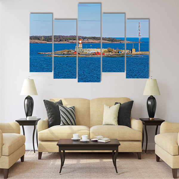 Small island Harmaja (Grahara) in Gulf of Finland Multi panel canvas wall art