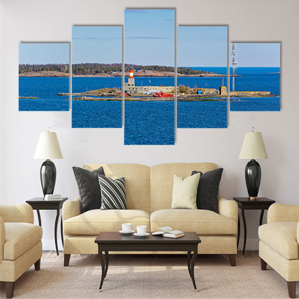 Small island Harmaja (Grahara) in Gulf of Finland Multi panel canvas wall art