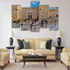 Damascus gate, nord entrance in old part of Jerusalem Multi panel canvas wall art