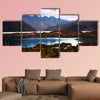 View of lake near Potrerillos and Andes mountains in summer day wall art