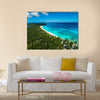 Aerial view of tropical island beach, Dominican Republic Multi Panel Canvas Wall Art