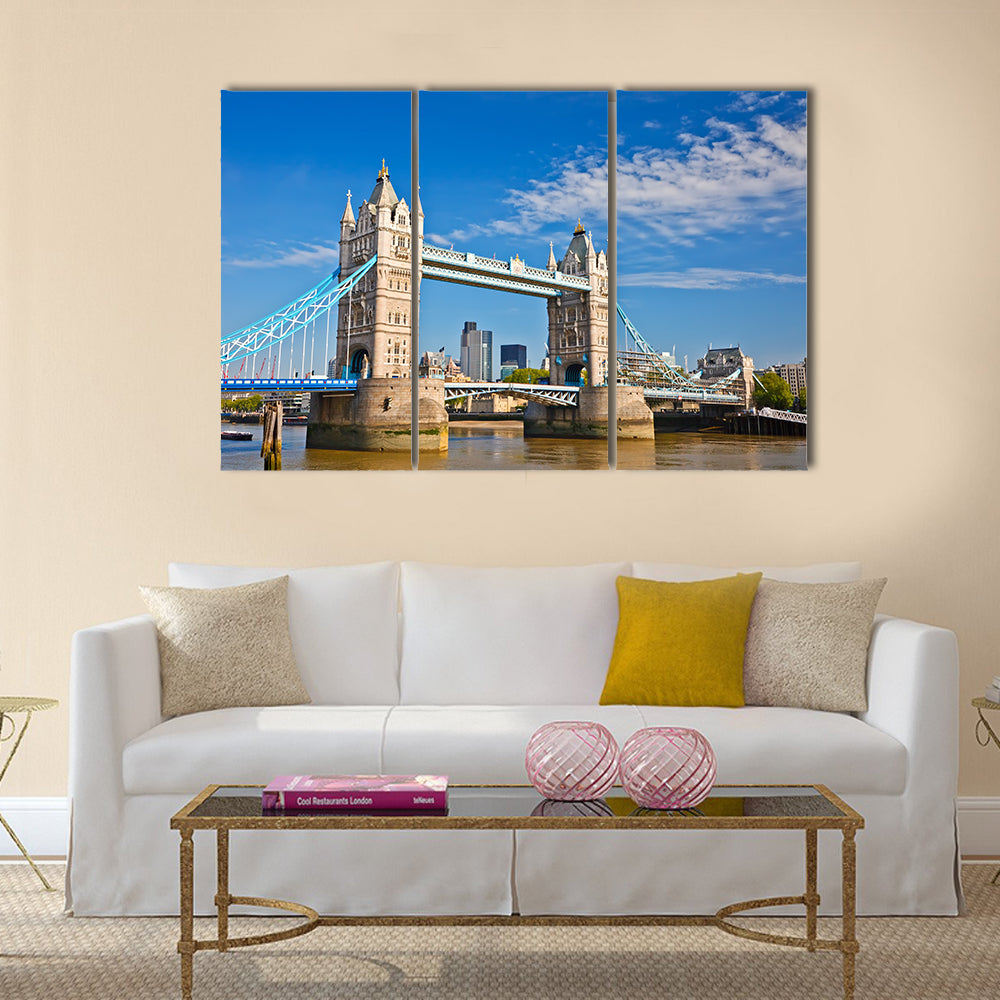 Tower Bridge in London, UK Multi panel canvas wall art