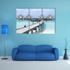 Water Villas On Water At Tropical Island, Maldives Multi Panel Canvas Wall Art