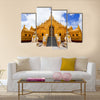 Swe Taw Myat, Buddha Tooth Relic Pagoda, Yangon Myanmar Multi panel canvas wall art