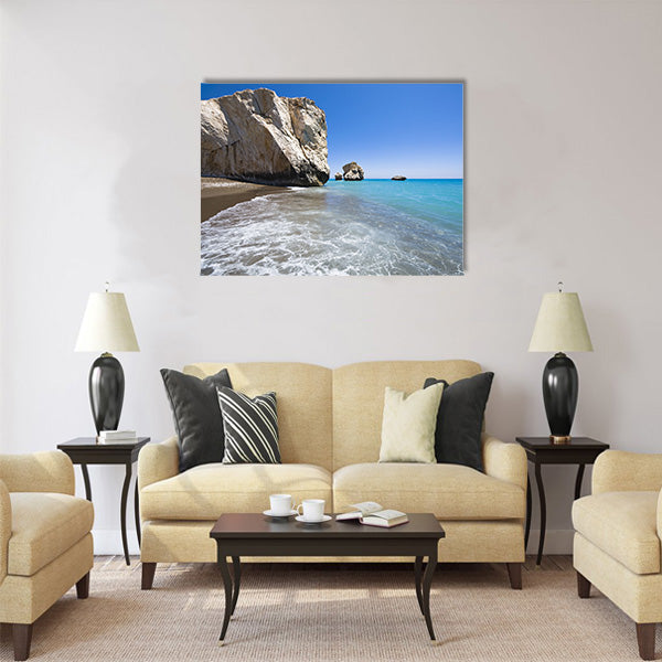 Aphrodite's birthplace rock in CYprus Multi Panel Canvas Wall Art