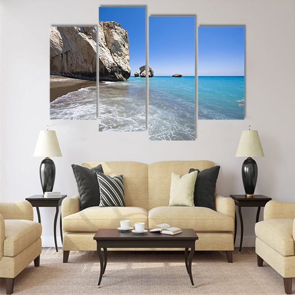 Aphrodite's birthplace rock in CYprus Multi Panel Canvas Wall Art