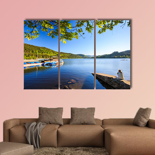 Lake Titisee Neustadt in the Black Forest, Germany multi panel canvas wall art