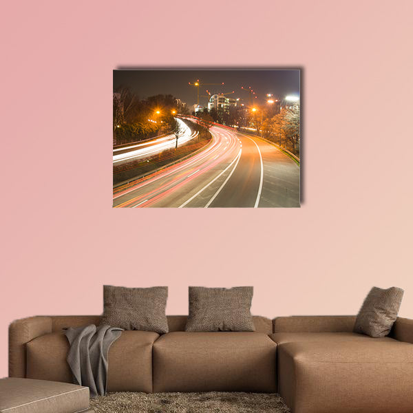 Take the B7 towards Seestern in long-term exposure multi panel canvas wall art