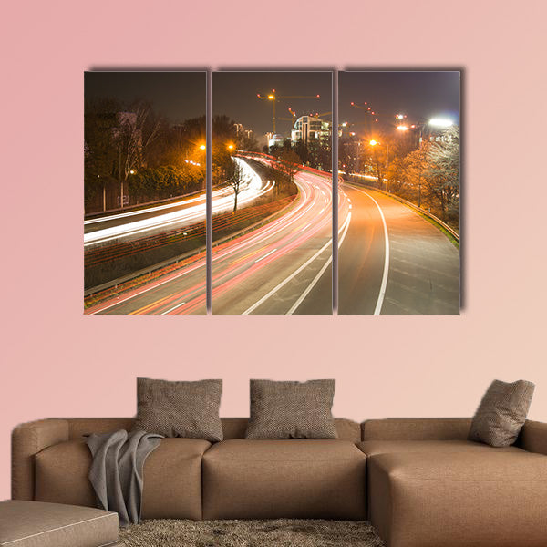 Take the B7 towards Seestern in long-term exposure multi panel canvas wall art