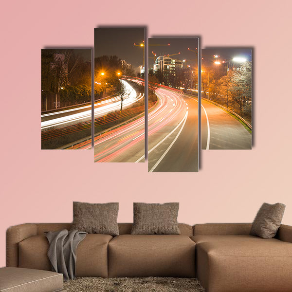 Take the B7 towards Seestern in long-term exposure multi panel canvas wall art