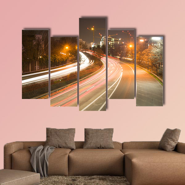 Take the B7 towards Seestern in long-term exposure multi panel canvas wall art
